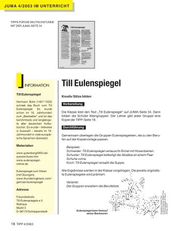 TIPP 4/2003, Seiten 18-19, Till Eulenspiegel - iundervisning.dk