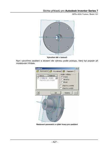 Autodesk Inventor - StÅednÃ­ prÅ¯myslovÃ¡ Å¡kola strojnickÃ¡ Olomouc