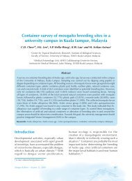 Container survey of mosquito breeding sites in a university campus ...