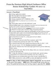 Scholarship Update #6 11-12 - Denison Community School District