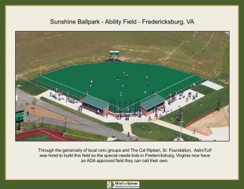 Sunshine Ballpark - Ability Field - Fredericksburg, VA - Ultra Base ...