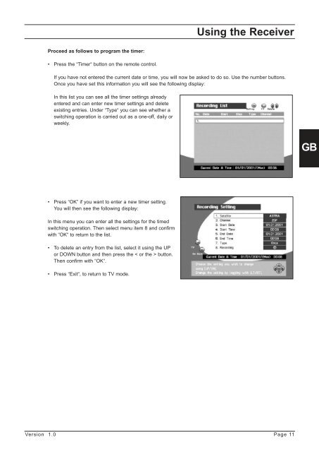 Programming the Receiver - Radix