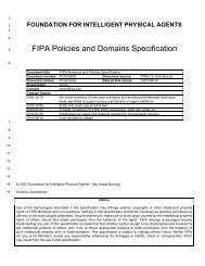 FIPA Policies and Domains Specifications