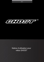 Notice d'utilisation pour vÃ©los GHOST