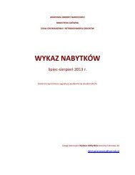 Nabytki 2013 0708.pdf - Biblioteka GÅÃ³wna Akademii Obrony ...