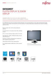 Datasheet Fujitsu Display sl3260W Display - Bulcom2000.com