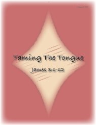 Taming The Tongue - CCQ