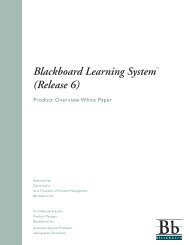 Blackboard Learning System - Tilburg University, The Netherlands