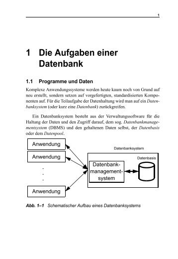 1 Die Aufgaben einer Datenbank