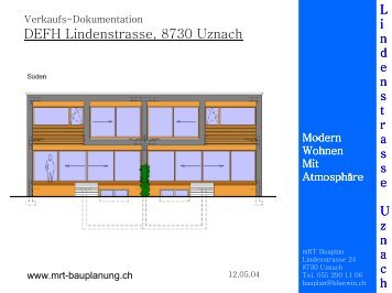 Verkaufsdokumentation DEFH Lindenstrasse ... - mRT Bauplanung