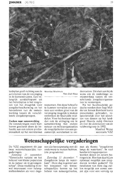 jaargang 4 nr. 2 juni 1993 - Zoogdierwinkel