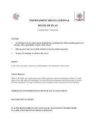 TOURNAMENT REGULATIONS & RULES OF PLAY - UK Elite Soccer