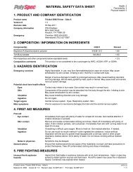 MSDS Thiokol 5050 Side A - PolySpec