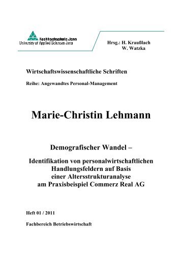 Marie-Christin Lehmann - Fachbereich Betriebswirtschaft der Ernst ...