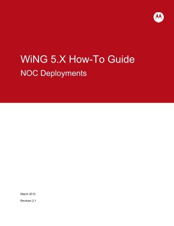 WiNG 5.X How-To Guide - Michael McNamara