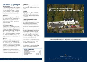 Praktisk information om kursusstedet - Beredskabsstyrelsen