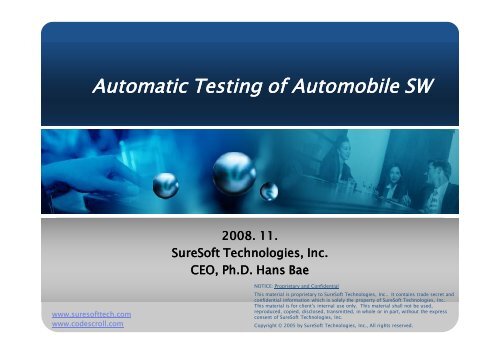Automatic Testing of Automobile SW - EuroSouthKorea-ICT.org