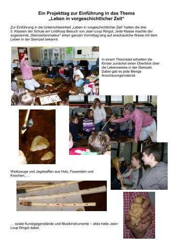 "Projekttag Steinzeit" (PDF) - Schule am Lindhoop