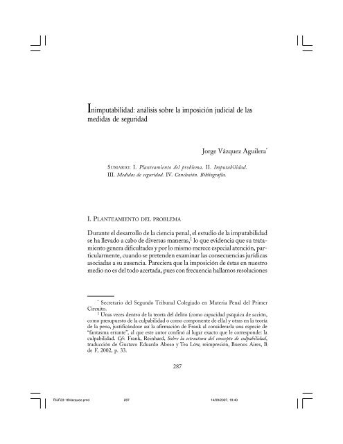 Inimputabilidad - Instituto de la Judicatura Federal