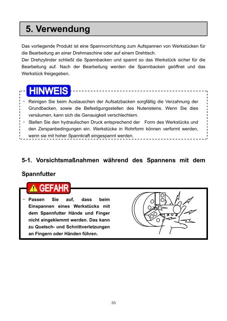 BETRIEBSANLEITUNG Typ BB200 - Kitagawa Europe