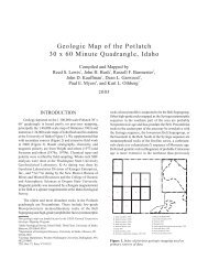 Geologic Map of the Potlatch 30 x 60 Minute Quadrangle, Idaho