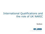 International Qualifications and the role of UK NARIC