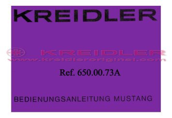 Kreidler Bedienungsanleitung Mustang - Kreidler Original