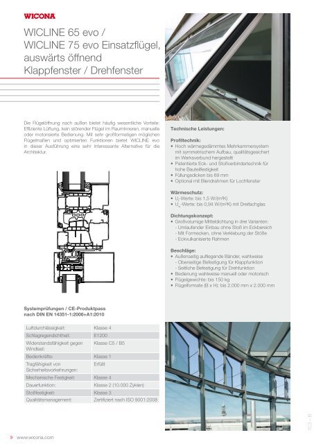 WICONA ProduktdatenblÃ¤tter - Wicona.ch