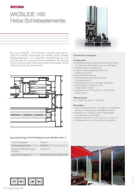 WICONA ProduktdatenblÃ¤tter - Wicona.ch