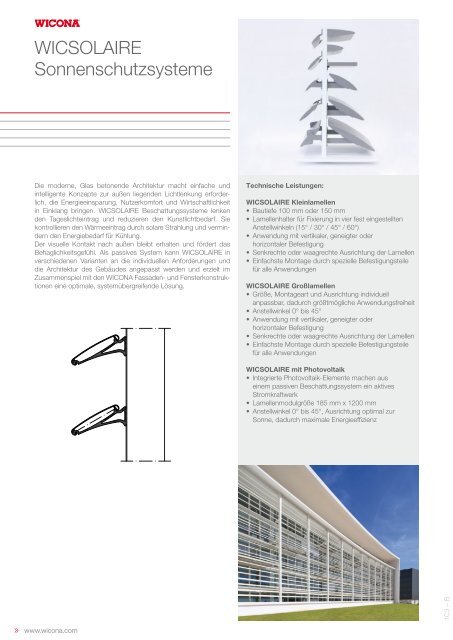 WICONA ProduktdatenblÃ¤tter - Wicona.ch