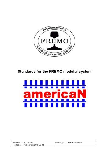 Standards for the FREMO modular system - americaN