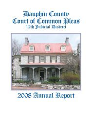 Dauphin County Court of Common Pleas 2008 Annual Report