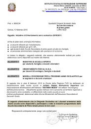ISTITUTO STATALE D'ISTRUZIONE SUPERIORE Prot. n. 800/C34 ...