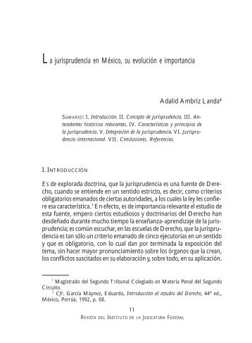 La jurisprudencia en México, su evolución e importancia