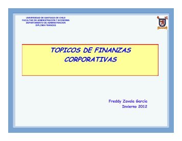 TOPICOS DE FINANZAS CORPORATIVAS