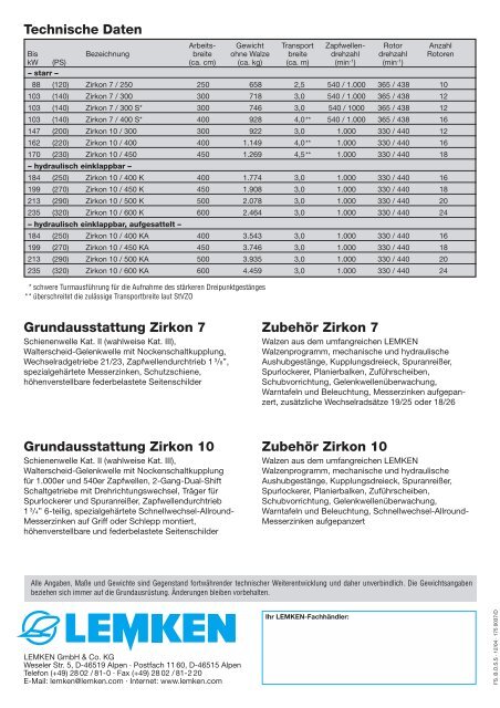 Lemken Kreiseleggen Zirkon.pdf - bei Lohmann Landtechnik
