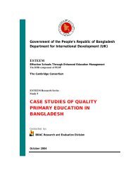 case studies of quality primary education in bangladesh - BRAC ...