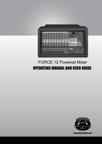 FORCE 12 User Manual - Wharfedale Pro