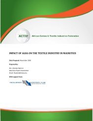 impact of agoa on the textile industry in mauritius - Cotton Africa