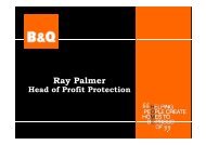 Ray Palmer - Retail Knowledge