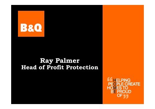 Ray Palmer - Retail Knowledge