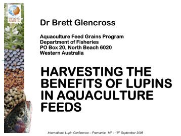 Harvesting the Benefits of Lupin Meals in Aquaculture - Lupins.org