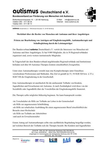Merkblatt Verfahrensrechte - Autismus WEMI
