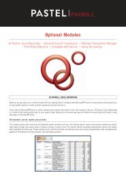 Optional Modules 09.FH11 - Sage Pastel Payroll & HR