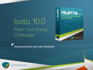 Isatis v10 improvements and new fonctionalities - Geovariances