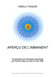 Commentaire de l'Isha Upanishad - Vimala Thakar