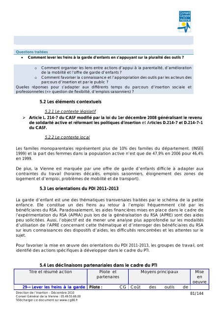 PDI - PTI 2011-2013 - Conseil GÃ©nÃ©ral de la Vienne