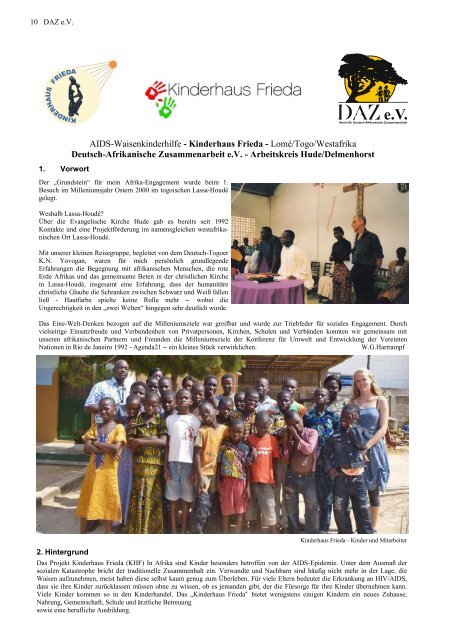 10 Jahre DAZ - Verein für Deutsch-Afrikanische Zusammenarbeit