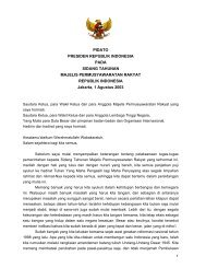 PIDATO PRESIDEN REPUBLIK INDONESIA - Kepustakaan ...