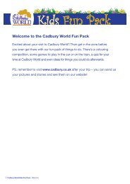 Kids Fun Pack - Cadbury World